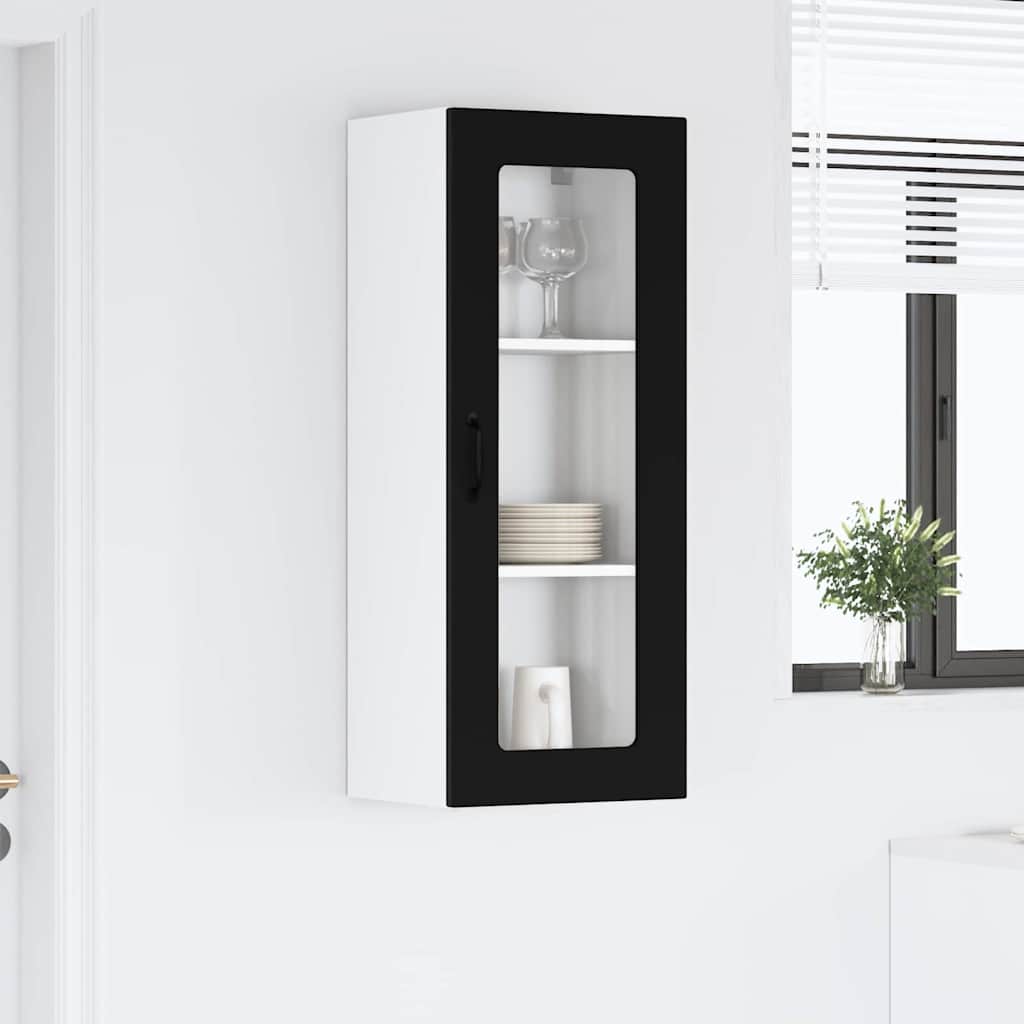 Kitchen Wall Cabinet Black 40 x 31 x 100 cm Engineered Wood